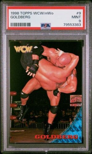 1998 Topps Wrestling WCW/NWO #9 Bill Goldberg Real Rookie RC PSA 9 MINT