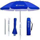 AMMSUN Folded Portable Travel Beach Umbrella Telescopic umbrellas with Sand