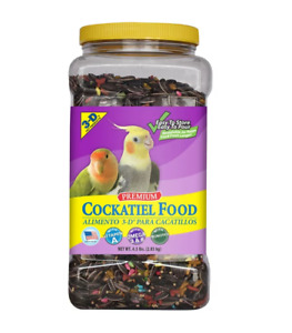 3-D Pet Products Premium Cockatiel Bird Food Seeds, with Probiotics, 4.5 lb