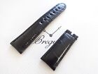 Breguet OEM Genuine Vintage Allig.leather strap Black Padded matt 20mm New