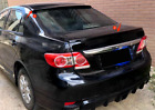 Rear Trunk+Roof Spoiler Wing For 2009-2013 Toyota Corolla Glossy Black Set 2pcs (For: 2010 Toyota Corolla)