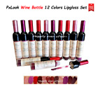 12 PCs Px Look Wine Bottle Matte Lipgloss Set - Red, Pink, Nude, Purple Lipgloss