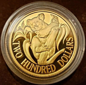 1985 Gold $200 Australia Koala Coin GEM PROOF Condition In Perth Mint Capsule
