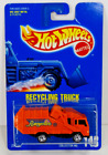 Hot Wheels Blue Card #143 Recycling Truck, Orange 7SP, NIP