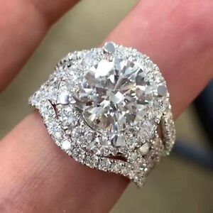 925 Silver Filled Ring 3pcs/set Fashion Cubic Zircon Women Wedding Ring Sz 6-10