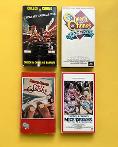 New ListingLot of 4 Cheech & Chong VHS Movies - Nice Dreams, Up in Smoke, Next Movie, Tough
