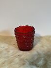 Vintage Mosser Glass Ruby Amberina Daisy And Buttons Toothpick Holder