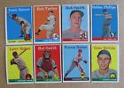 1958 TOPPS BASEBALL CARD SINGLES #1-270 COMPLETE YOUR SET U-PICK UPDATED 5/15