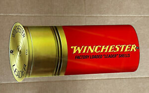 Vintage Style Winchester Leader Shot Shell Die Cut 18” Aluminum Garage Sign
