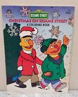 Vtg 1985 CHRISTMAS ON SESAME STREET COLORING BOOK Soft Cover Merrigold Press