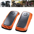 Saddlebag Lids Covers Orange Waterproof For Harley Touring Electra Street Glide
