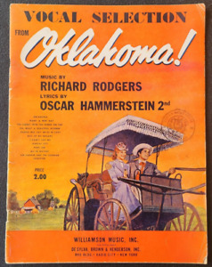 New ListingVintage Sheet Music Vocal Selection from Oklahoma Rodgers and Hammerstein 1943