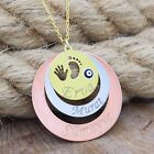 Personalized 925 Sterling Silver Baby Family Names Round Necklace