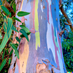 40 Rainbow Eucalyptus (E. deglupta) Gum Tree Seeds  FREE SHIPPING * USA SELLER *
