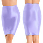 US Womens Shiny Bodycon Mini Skirts Night Party Dance Short Micro Skirt Clubwear