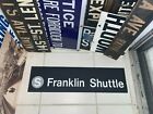 NY NYC SUBWAY ROLL SIGN R32 ROUTE S FRANKLIN SHUTTLE BROOKLYN TRANSIT WALL ART