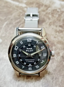 Gift HMT/Mechanical/Hand-wound/Watch/Men's Watch/Vintage/1970s Black
