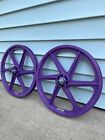 Purple Skyway Old School 20 inch Tuff Wheels Mags Rims Bmx New 6 Spoke