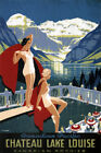 CHATEAU LAKE LOUISE vintage travel ad poster A LEIGHTON Canada 1938 20x30 - YW0