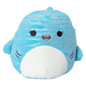 Squishmallow 7.5” LAMAR the whale Shark silver accents PLUSH NEW