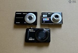 New ListingLot of 3 untested Olympus cameras for parts or repair - AS IS