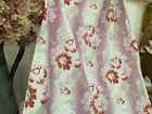 Faded Floral Antique French Cotton Fabric Curtain Panel  Distressed  1 of 3