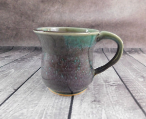 Drip Glaze Coffee Cup Mug Signed Hand Made