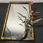 Vtg Norbert Roessler Bronze Mirror/Sculpture Sea Birds Floral Signed