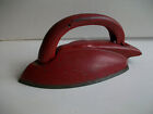 Vintage all metal red childs toy clothes iron