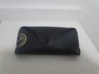 Ray-Ban Ray Ban Black Faux Textured Leather Case Gold logo