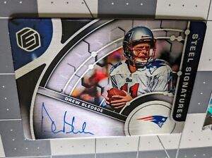 2022 Elements Football #SS-DB Drew Bledsoe Steel Signatures On Card Auto Metal