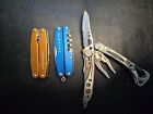 Leatherman Multi Tool Lot 2 Juices Knives PARTS ONLY / Skeletool Has Rust