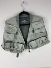 SIMMS Fly Fishing Vest Mens Xl Outdoor Mesh Pockets Utility Hunting Olive Green