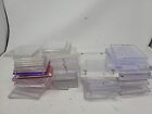 Lot Of 65+ Used Acrylic Screw Down One Touch Card Case Different Sizes/thickness