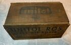 Antique New York New York Jointed Wood Shipping Box Advertising Union Bag Camp