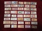 Circulated Lot of 40 Foreign Banknotes World Paper Money Collectible Currency