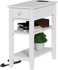 New ListingNarrow End Table with Charging Station, Side Table Living Room with USB Ports &