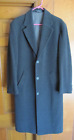 Men's Vtg Coat Kasper Cashmere Blend Charcoal Gray Soft Black Overcoat Size 38R