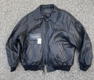 Lineage Black Leather Jacket XXL