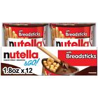 New ListingNutella & GO! Bulk 12 Pack, Hazelnut And Cocoa Spread With Breadsticks, Snack...