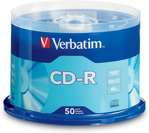 CD-R Blank Discs 700MB 80 Minutes 52X Recordable Disc for Data and Music - 50 Pa