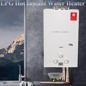 12L 24KW LPG Hot Water Heater Instant Propane Gas Water Heater with Shower Kit