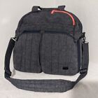 Lug Life Boxer Quilted Overnight Heather Gray Bag w/ Shoulder Strap