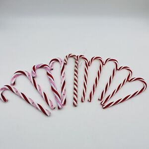Vintage hard plastic candy canes lot of 10