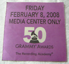 GRAMMY AWARDS 50th ANNIVERSARY 2008 SATIN MEDIA PASS Free Shipping