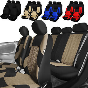 For Jeep Full Set Premium Cloth Car Seat Cover 5Sit Protector Front Rear Cushion (For: Jeep)