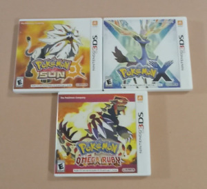 New ListingEmpty Pokémon 3DS cases Lot Pokémon omega Ruby, Pokémon x, Pokémon sun NO GAMES