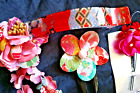 New ListingVtg Japanese Kanzashi Kimono Hair Pin Hair Ornament Japan Lot of 4 Flowers Clip
