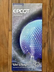 Walt Disney World 50th Anniversary - Epcot Park Map - English