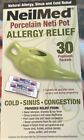 Neilmed Porcelain Neti Pot Allergy Relief With 30 Premixed Packets Exp 5/2026